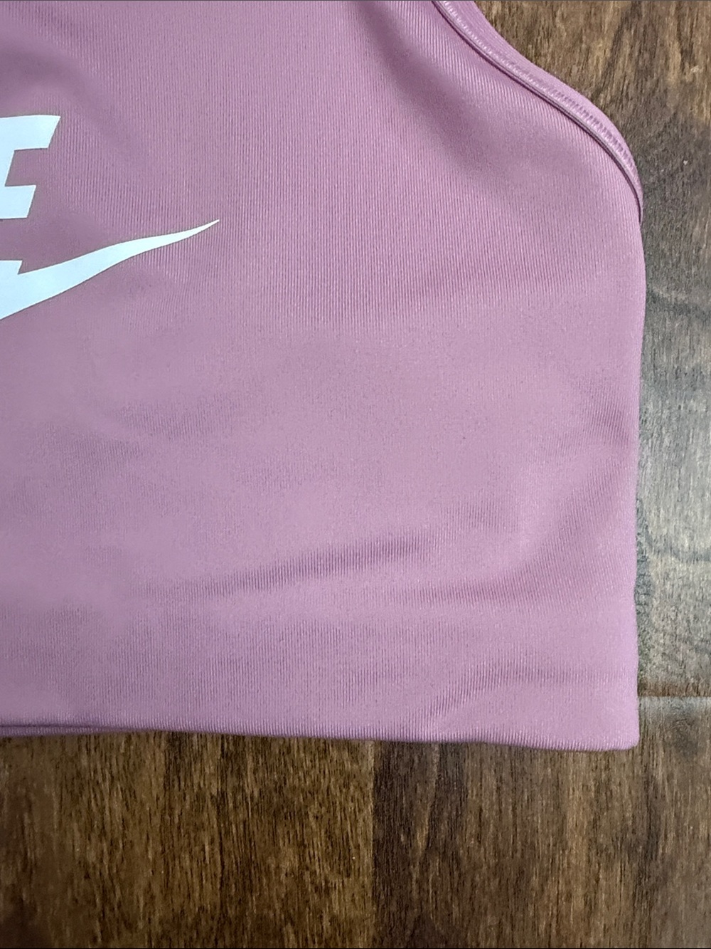 Nike Dusty Pink Athletic Sports Bra with White Swoosh - Picture 5 of 13